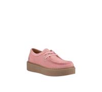 Hush Puppies Bridie Suede Mocc Toe Women's Shoes in Pink UK 3