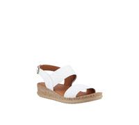Hush Puppies Ebony Woven Leather Women's White Sandals UK 4