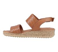 Hush Puppies Ebony Woven Leather Women's Tan Sandals UK 4