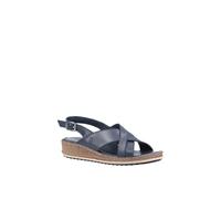Hush Puppies Women's Elena' Cross Over Wedge Sandal in Navy | Size: 8 Hush Puppies Navy 8