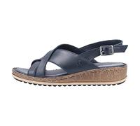 Hush Puppies Elena Cross Over Wedge Sandal Womens - Navy - Size UK 7