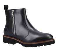 Hush Puppies Women's Grace Zip Ankle Boot, Black, 7 UK