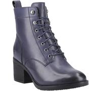 Hush Puppies Harriet Leather Women's Navy Heeled Ankle Boots - UK 7