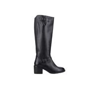 (Black, 4 (Adults')) Hush Puppies Heidi Leather Women's Black Leather Boots