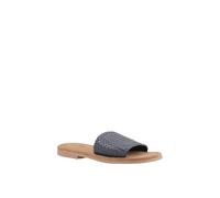 Hush Puppies Hetty Slide Leather Women's Navy Wide Sandals - UK 4