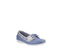 Hush Puppies Irene Leather Women's Blue Boat Shoes - UK 3 / EU 36 / US 5