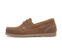 Hush Puppies Women's Boat Shoe Isabel Leather Lace-Up Flat Tan UK 7