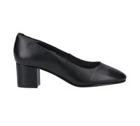 Hush Puppies Womens/Ladies Anna Leather Wide Court Shoes (Black) - Size UK 8