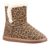 Hush Puppies Womens/Ladies Ashleigh Leopard Print Suede Slipper Boots (Brown) - Size UK 5