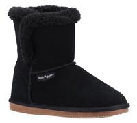 Hush Puppies Womens/Ladies Ashleigh Suede Slipper Boots (Black) - Size UK 4