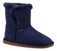 Hush Puppies Womens/Ladies Ashleigh Suede Slipper Boots (Navy) - Size UK 8