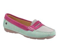 Hush Puppies Womens/Ladies Margot Suede Loafers (Green/Pink/Grey) - Size UK 3