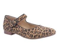 Hush Puppies Womens/Ladies Melissa Leopard Suede Mary Janes (Brown/Black) - Multicolour - Size UK 4