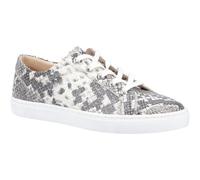 Hush Puppies Womens/Ladies Tessa Python Print Leather Shoes (Grey/White) - Multicolour - Size UK 4