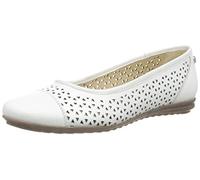 Hush Puppies Women's Leah Ballet Flat, White, 5 UK