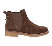 Hush Puppies Womens Maddy Suede Leather Chelsea Ankle Boots Chocolate Brown