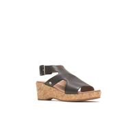 Hush Puppies 'maya' Smooth Leather Sandals In Black Black