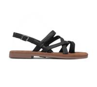 Hush Puppies Womens Sandals Black Adults Ladies Strappy Leather Buckle Hope SIZE