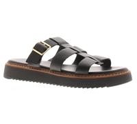 Hush Puppies Womens Sandals celeste Slip on Gladiator leather Buckle Black - Size UK 5