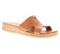 Hush Puppies Womens Sandals Low Wedge Eloise Leather Slip On tan Leather (archived) - Size UK 6