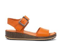 Hush Puppies Womens Sandals Orange Adults Ladies Wedge Buckle Ellie SIZE