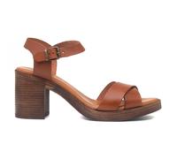 Hush Puppies Womens Sandals Tan Adults Ladies Heeled Leather Georgia SIZE