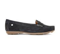 Hush Puppies Womens Shoes Blue Adults Ladies Navy Loafers Leather Margot SIZE