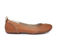 Hush Puppies Womens Shoes Tan Adults Ladies Ballerina Leather Work SIZE