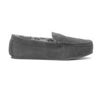 Hush Puppies Womens Slippers Grey Adults Ladies Moccasin Faux Fur Annie SIZE