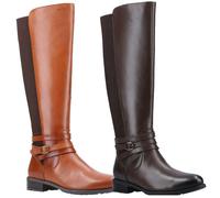 Hush Puppies Womens Vanessa Mid Calf Boot, Tan, 4 UK