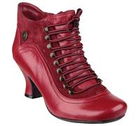 Hush Puppies 'Vivianna' Red Lace Up Heeled Ankle Boots