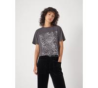 HUSH Pure Cotton Foil Animal Print T-Shirt Grey Mix