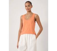 HUSH Pure Cotton Scoop Neck Vest Orange