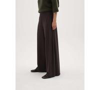 HUSH Striped Pleated Wide Leg Trousers Brown Mix