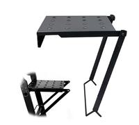 HUSHAX Ladder Work Platform System, Ladder Work Stand System Accessories with Stand, Ladder Platform Ladder Tray for Painters, Can Be Folded and Stored, Stainless Steel Material(Black)