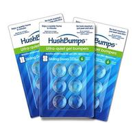 HushBumps Ultra-Quiet Bumpers 3-Pack for Sliding and Pocket Doors. Superior to Common Rubber Bumpers. Easy Peel & Stick, No Tools Installation. Provides Soft & Quiet Close. 18 pcs.