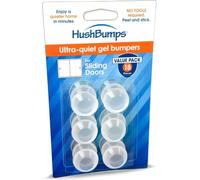 HushBumps Ultra-Quiet, Energy Absorbing Compound Bumpers for Large Cabinets, Sliding & Pocket Doors - 18 Pieces - Multi-Compound Polyurethane Absorbs Shock & Dampens Sound