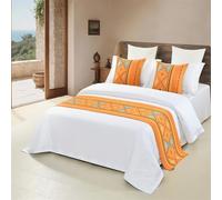 HUSHDML Bed Runner, Bedroom Bed Scarves Bed Throws Durable Decorative Bed Scarf for Home and Hotel(B,47x240cm (for 1.8m bed))