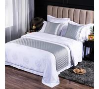 HUSHDML Bed Runner Scarf Bedspreads Hotel Bed End Towel Luxury Soft Quilted Bedding Cover Protection for Bedroom Hotel Decoration for Single Double King Size(7,50x180cm (for 1.2m bed))
