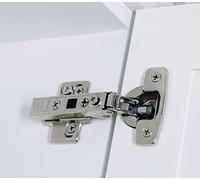 Hushed Hardware Cabinet Hinges 10 Pack Premium Frameless Full Overlay Adjustable Closing Speed Soft Close Self-Closing Hinges.