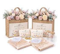 Hushee 12 Pcs Mother of Bride Robe Gift Set, Champagne, 15.75 x 11.81 x 5.91 inches/ 40 x 30 x 15 cm, Wildflower