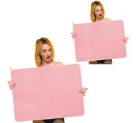 Hushee 2 Pack Extra Large Dish Drying Mat Microfiber Absorbent Dish Drying Pad Large Size Dishes Drainer Mats for Countertop, Sink, Refrigerator or Dryer (30 x 24 Inch,Pink)