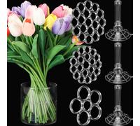 Hushee 3 Set Spiral Ikebana Stem Holder Hanataba Arranger Twist Flower Arrangement Holder Spiral Bouquet Twister Ikebana Arranger Twister with Suction Cup for Vase Flower Stems (Aperture 12/15/20 mm)