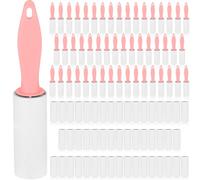 Hushee 50 Pack Mini Lint Rollers 3000 Sheets Travel Size Lint Roller Small Portable Lint Remover for Couch Furniture Clothes Cat Hair Removal 5.9 x 1.1 Inches (Pink)