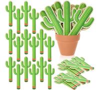 Hushee 51 Pcs Cactus Flip Name Sticks with Terracotta Pot Talking Grouping Flip Tally Sticks for Classroom Essential Teacher Management Student Interactive Educational Learning Back to School Supplies