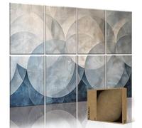 HushHuse 8-Pack Art Acoustic Panels 48x32 Inches Gradient Spin Acoustic Panels - Sound Absorbing Decorative Panels for Studios, Offices, Theaters, Adhesive Included