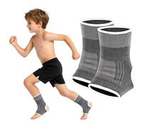 HUSHRICH Kids Ankle Support Child Ankle Brace Compression Socks for Sprained Ankles Pain Relief, Ankle Brace Stabilize Joints for Kids 7-12 Years Boy Girls Jogging Running Gymnast Fitness (Grey)