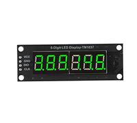 HUSHUI 0.36in 6 Bit 7 Segment LED Digital Display Tube, TM1637 Driver IC Green Light Clock Display Module with 2 Pins Connection, for Projects