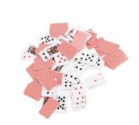 HUSHUI 1/12 Dollhouse Miniature Playing Cards Set, Cute Paper Playing Cards Accessory for Doll House Decoration, 54, Durable and Vivid Colors