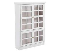 HUSHUI 1:12 Mini Dollhouse Wooden Bookcase Display Cabinet for Dolls, Three Layers, Durable, Perfect for Doll Lovers